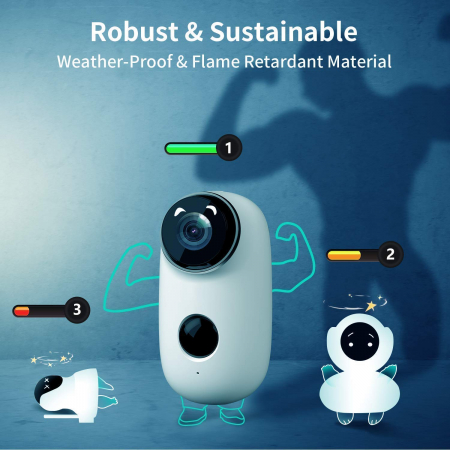 Kit Camera supraveghere de exterior WIFI HeimVision HMD2 cu panou solar HMS1, 1080P cu nightvision, senzor miscare, notificare miscare, acumulator, audio bidirectional, WiFi, slot microSD card [6]
