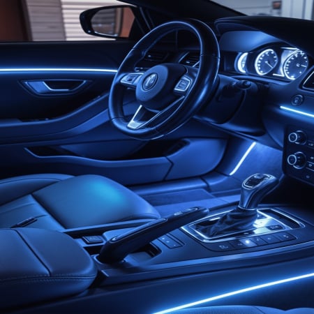 Produse noi - Kit premium lumini ambientale RGB interior auto, control aplicatie