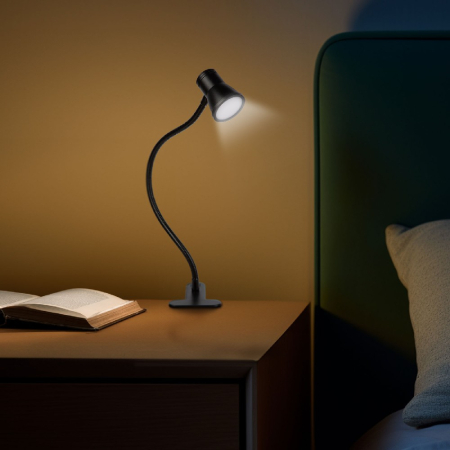 Lampă LED usb de birou flexibilă prindere clemă – reglaj intensitate și temperatură culoare [2]
