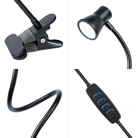 Lampă LED usb de birou flexibilă prindere clemă – reglaj intensitate și temperatură culoare [3]
