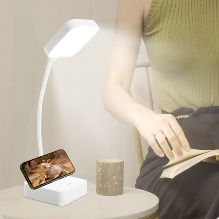 Lampa LED birou Home DK-1317, Acumulator 1200mAh, Control touch, 3 moduri, USB, 3W [2]