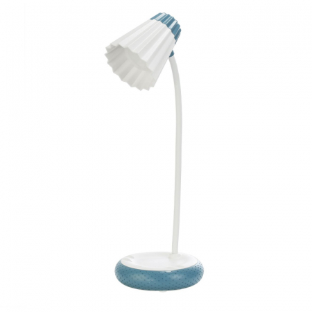 Lampi masa/ birou - Lampa de birou LED Home H-612, Acumulator 1200mAh, Control touch, 3 moduri, Incarcare USB, 3W - Albastru