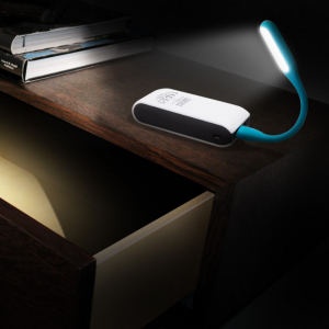 Lampa de citit COB-LED, USB, flexibil, acoperire siliconica - negru [2]