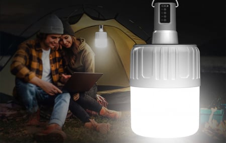 Lampa LED cu panou solar Superfire T26-S, Pentru Camping, 500 lm, incarcare USB, 3 moduri [5]