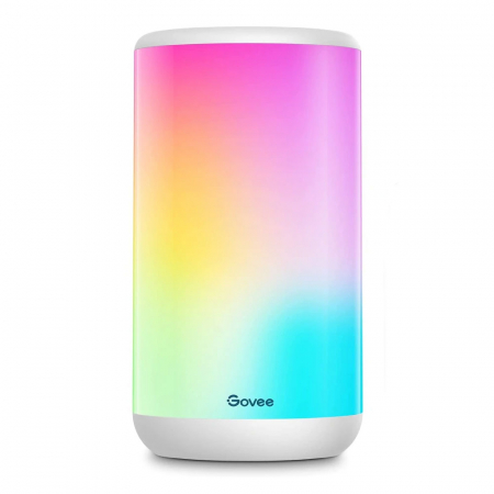 Lampi de veghe - Lampa inteligenta LED Govee Aura Smart H6052 RGBWW, Wifi, Alexa, Google, Sincronizare muzica, 20 efecte luminoase