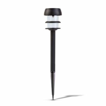 Lampi solare gradina LED - Lampă solară tip tarus, cu comutator on-off - 1 LED alb - 7,5 x 7,5 x 40 cm