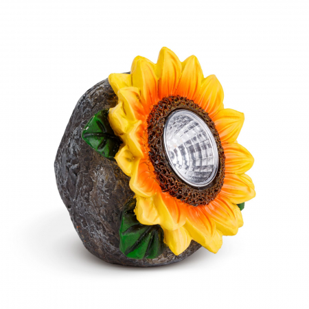 Lampi solare gradina LED - Lampă solară - Floarea soarelui - 2 LED-uri albe - 5 x 8 x 8,6 cm