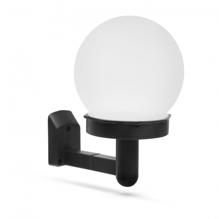 Lampi solare gradina LED - Lampa solara LED cu montare pe perete, culoare alb rece - negru - plastic