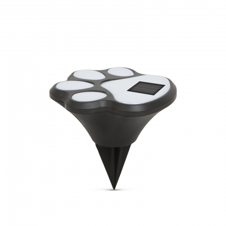 Lampi solare gradina LED - Lampa solara de gradina LED - model amprenta caine, detasabila - plastic - negru