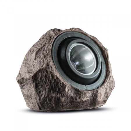 Lampi solare gradina LED - Lampă solară LED de exterior – formă de piatră – albă – 20 x 12 x 16 cm