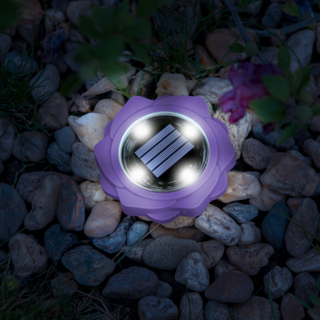 Lampa solara LED - violet - alb rece - 11,5 x 2,3 cm [1]