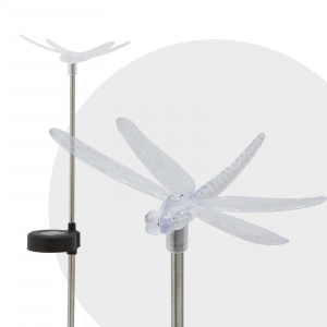 Gradina - Lampa solară RGB LED - model libelulă