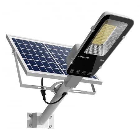 Lampi iluminat stradal - Lampa solara stradala LED Superfire FF5-D, Panou solar, Telecomanda, 468W, 1400lm, 20000mAh
