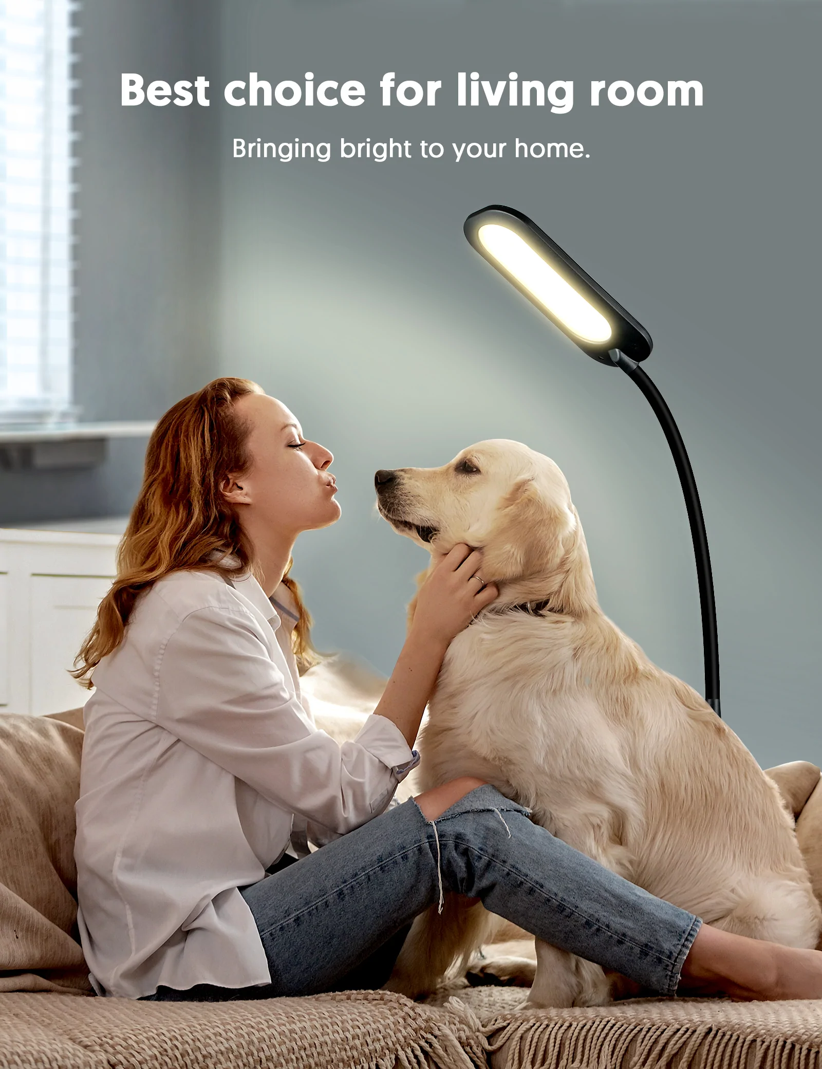 Lampadar LED Teckin FL32, 5 niveluri de luminozitate, 5 culori de temperatura, Touch Control, [6]