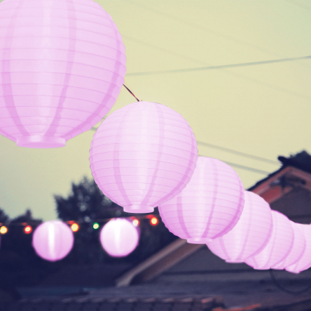 Lampioane cu LED - Lampion LED - magenta - 2 x AAA