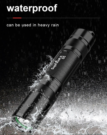 Lanterna LED Supfire S5, 220lm, 300m, incarcare USB, Negru [3]