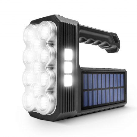 Lanterne de mana - Lanterna solara LED COB - funcție lumina de lucru - 1200 mAh - MicroUSB - 1000 lumeni - IP55