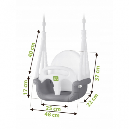 Leagan de gradina Ricokids 770000 - Gri cu alb [1]