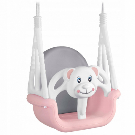 Leagane de gradina pentru copii - Leagan de gradina Ricokids Ursulet 770101 - Roz cu alb