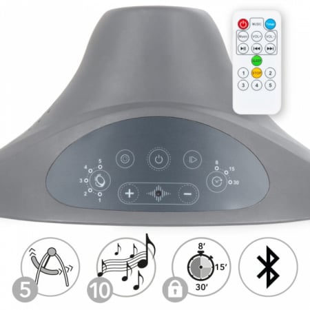 Leagan electric si balansoar 2 in 1 Kidwell Luxi cu telecomanda si sistem bluetooth pentru redare melodii linistitoare - Melange [4]