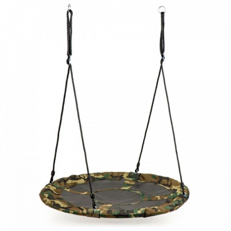 Leagan pentru copii rotund, tip cuib de barza, suspendat, 100 cm, Ecotoys MIR6001 - Camuflaj [2]