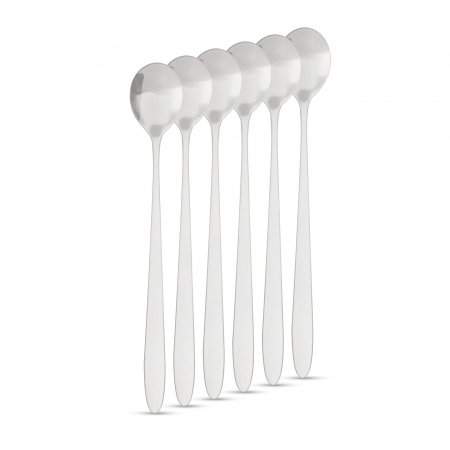 Accesorii bucatarie - Lingurita de cafea din otel inoxidabil / lingura latte macchiato - 186 x 30 mm - 6 buc / pachet