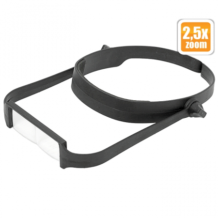 Lupa de cap cu banderola, marire 2,5 X, pentru lucrari de finete, cusaturi manuale, goblen uri, costume populare [1]