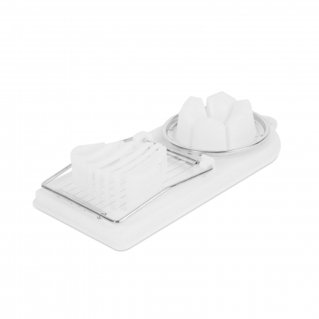 Accesorii bucatarie - Mașină de tăiat/ feliat ouă - plastic / oțel inoxidabil - 19 x 8 cm