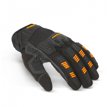 Manusi protectie - Manusi cu degete touchscreen marimea XL - cu captuseala PVC culoare gri, negru