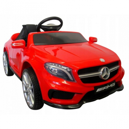 Masini cu telecomanda - Masinuta electrica cu telecomanda, roti EVA, scaun piele Mercedes GLA45 - Rosu
