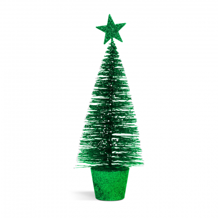 Mini decor pin artificial - sclipici - 18 cm - 4 culori [2]