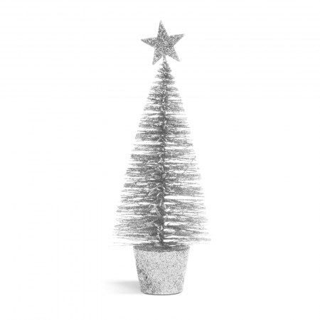 Mini decor pin artificial - sclipici - 18 cm - 4 culori [4]