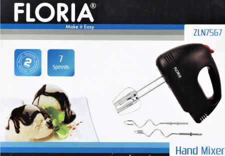 Mixer de mana model Floria, 100W, 7 viteze, culoare negru - ZLN7567 [1]