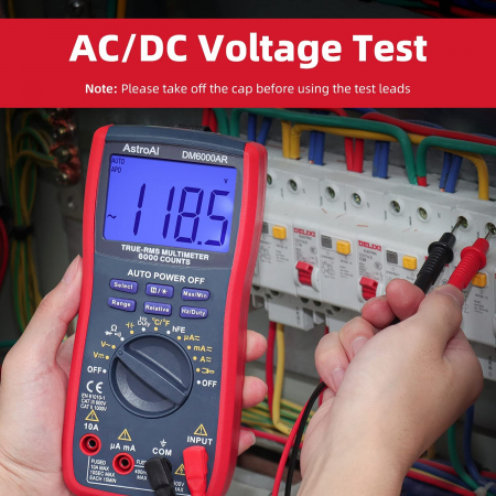 Multimetru digital AstroAI DM6000AR, TRMS 6000, True RMS, Masurare temperatura [4]