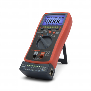 Aparate de masura - Multimetru digital automat Maxwell, cu tester cablu, USB, RJ11, RJ12, RJ45