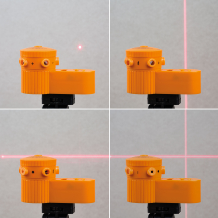 Nivelă Laser Mini cu Trepied - 105 x 50 x 60 mm - 3 x AG13 [3]