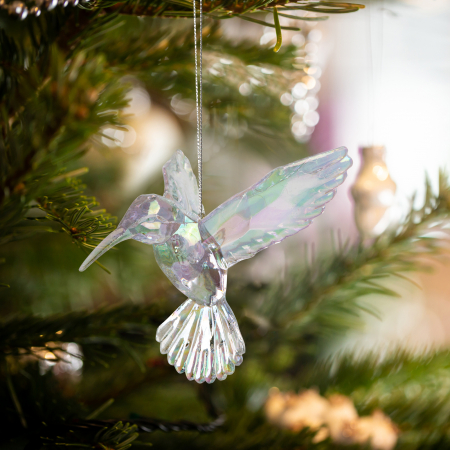 Party zone - Ornament de Crăciun - pasăre colibri acrilică - 95 x 100 x 65 mm