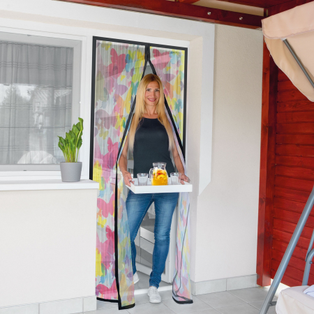 Perdea anti-tantari pt. usi cu inchidere magnetica- 100 x 210 cm „Fluturi colorati” [1]