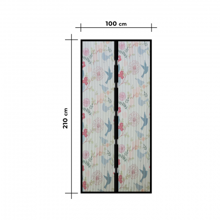 Plase antitantari si insecte pentru usi - Perdea anti-tantari pt. usi cu inchidere magnetica, 100 x 210 cm - model „pasari”