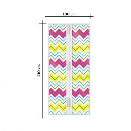 Perdea usa anti-tantari cu inchidere magnetica- 100 x 210 cm „Zig-zag” [2]
