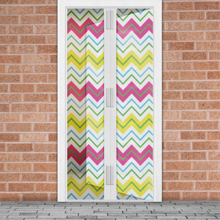 Plase antitantari si insecte pentru usi - Perdea usa anti-tantari cu inchidere magnetica- 100 x 210 cm „Zig-zag”