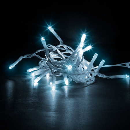 Perdea luminoasă de Craciun - 100 LEDuri - alb rece - IP44 - lungime 2,2 m - 8 programe [2]