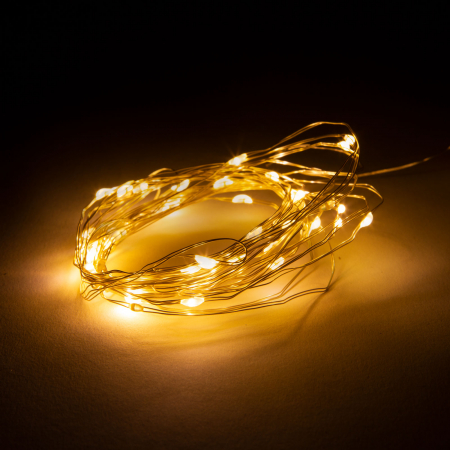 Perdea luminoasă - 100 micro-LEDuri - alb cald - 3 x 1 m - 230V - cu telecomandă [1]
