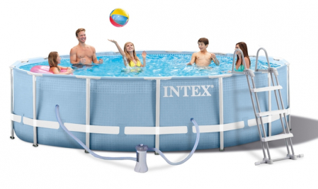 Piscine supraterane - Piscina Intex Prism Frame cu cadru metalic d=457 cm, inaltime 107cm. 26734 /26724