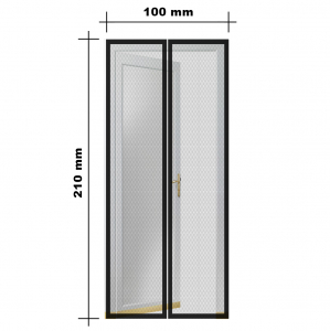 Plasa tantari pt. usi - inchidere magnetica, 100x210 cm - negru [4]