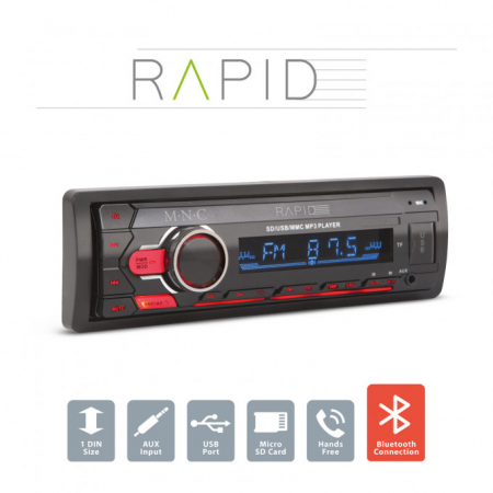 Electrice auto - Player auto radio cu multimedia si bluetooth - 1 DIN - 4 x 50 W - BT - MP3 - AUX - SD - USB - „Rapid”