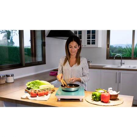 Plita cu inductie Cecotec Full Crystal Scarlet, 2000W, Touch control, 2000W, cu ecran digital, control tactil, 10 niveluri, Albastru [4]