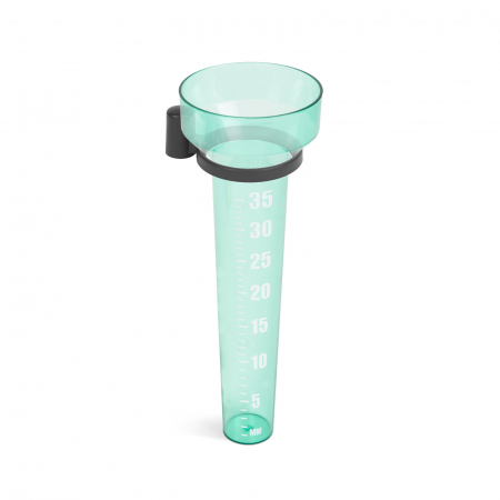 Accesorii gradina - Pluviometru capacitate 350ml - plastic verde transparent - 100 x 82 x 243 mm