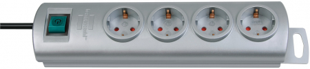 Prelungitoare electrice - Prelungitor Brennenstuhl Primera-Line 4 prize 1.5m, H05VV-F 3G1,5, Argintiu