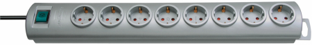 Prelungitoare electrice - Prelungitor Brennenstuhl Primera-Line 8 prize 2m, Argintiu